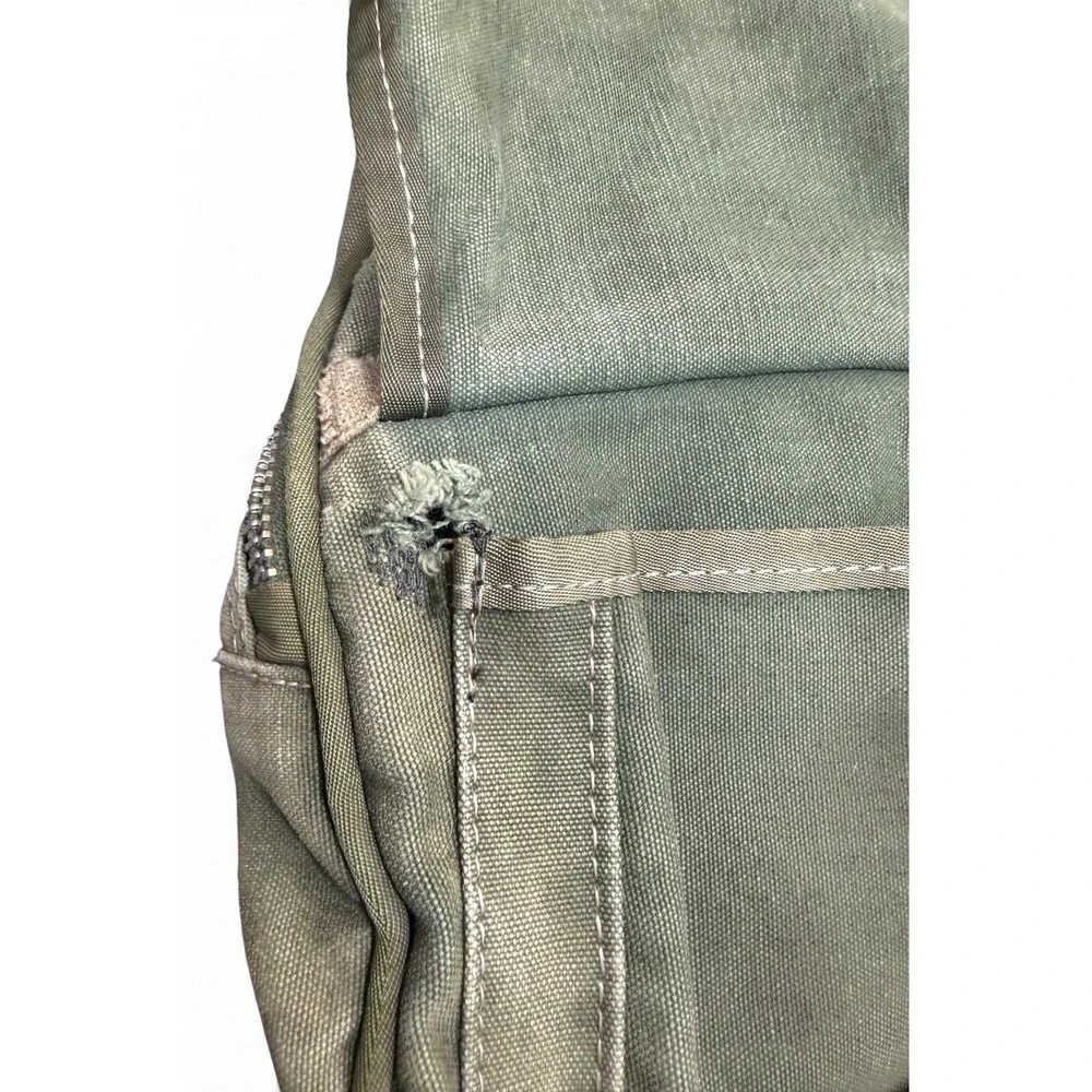 Vintage The Orvis Company Canvas Leather Backpack Green Outdoor Travel 80s 90s